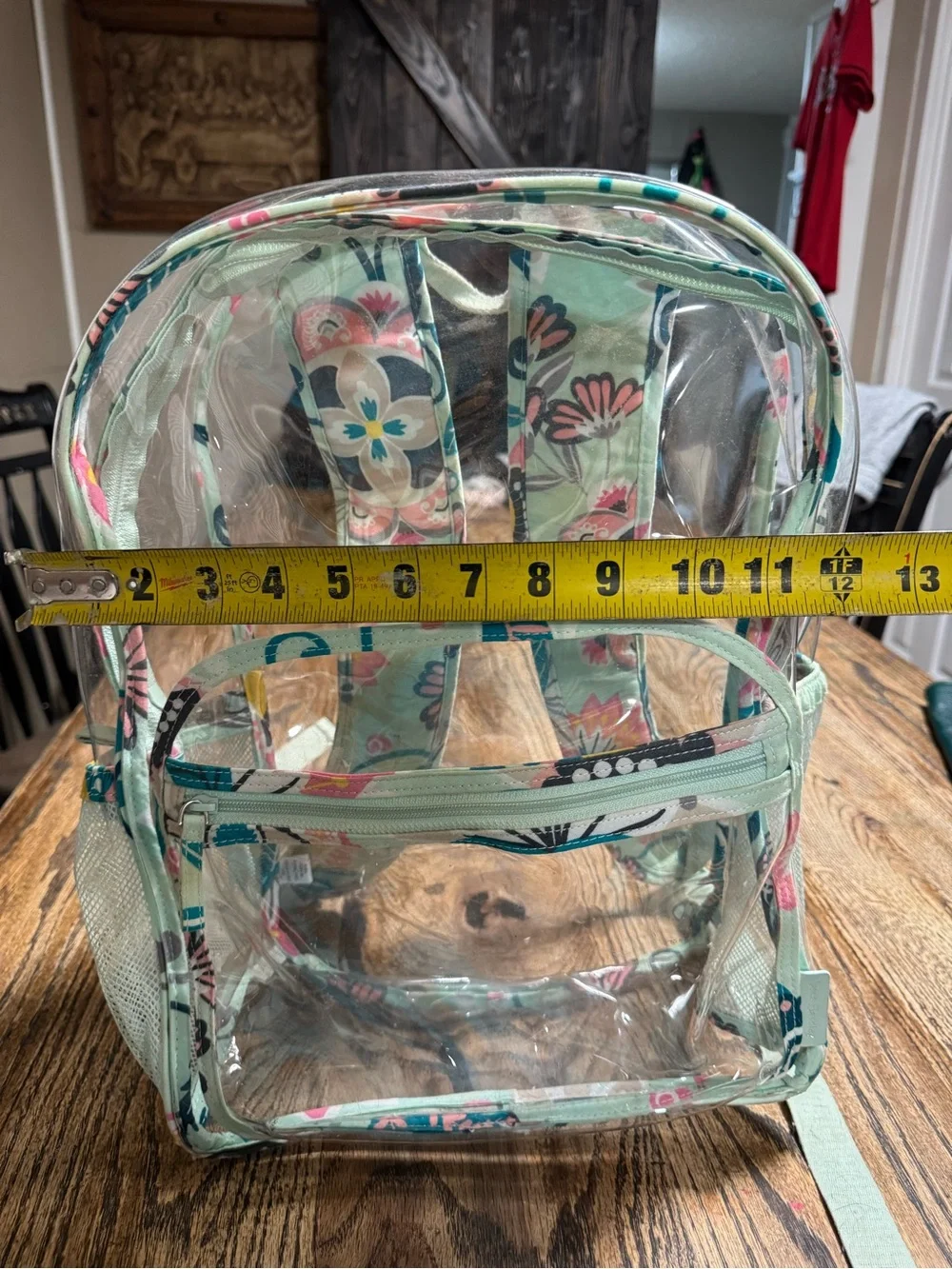 Vera Bradley Clearly Colorful Backpack Mint Flowers Floral Bookpack